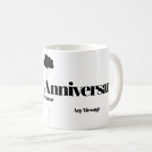 Mug Anniversaire du duple Doodle (Devant droit)