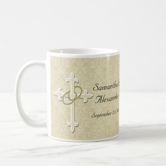 Mug Anniversaire du Mariage d'amour chrétien des Annea (Gauche)