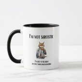Mug Anniversaire d'un ami humour sarcasmique chat d'en (Gauche)