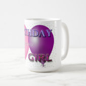 Mug Anniversaire Fille heureux Anniversaire (Devant droit)
