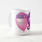 Mug Anniversaire Fille heureux Anniversaire (Devant gauche)