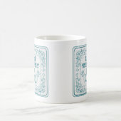 Mug Anniversaire Floral mariage année personnalisable (Centre)