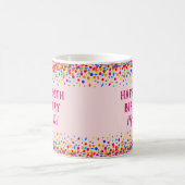 Mug Anniversaire Fun Rose Coloré Confetti (Centre)
