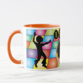 Mug Anniversaire funky du Bal Disco Photo des années 1 (Gauche)