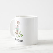 Mug Anniversaire Funny Chat "PDG de Chaos" Chat Maman (Devant gauche)