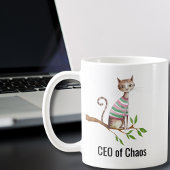 Mug Anniversaire Funny Chat "PDG de Chaos" Chat Maman
