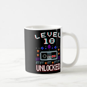 Mug Anniversaire Garçon Niveau 10 Déverrouillé Jeu Vid
