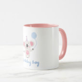 Mug Anniversaire Garçon Teddy Ours Tenant Un Ballons (Devant droit)