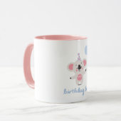 Mug Anniversaire Garçon Teddy Ours Tenant Un Ballons (Devant gauche)