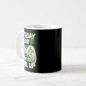 Mug Anniversaire Garçon Temps De Niveau Up Video Jeu A (Devant gauche)