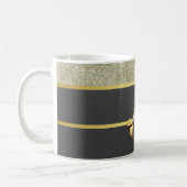 Mug Anniversaire glamour d'or et de noir (Gauche)