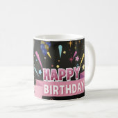 Mug anniversaire heureux (Devant droit)