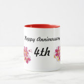 Mug Anniversaire heureux 4ème (Centre)