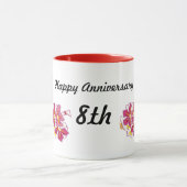 Mug Anniversaire heureux 8ème (Centre)