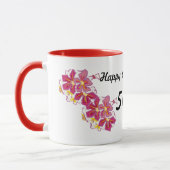Mug Anniversaire heureux cinquantième (Gauche)