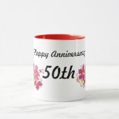 Mug Anniversaire heureux cinquantième (Centre)