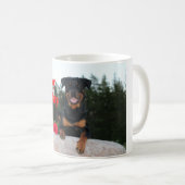 Mug anniversaire heureux de rottweiler (Devant droit)