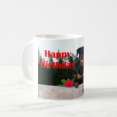 Mug anniversaire heureux de rottweiler (Devant gauche)