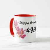 Mug Anniversaire heureux quarante-neuvième (Devant gauche)
