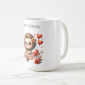 Mug Anniversaire Lion Pilote (Devant droit)