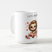 Mug Anniversaire Lion Pilote (Devant gauche)