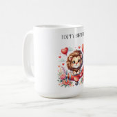 Mug Anniversaire Lion Volant (Devant gauche)