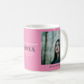 Mug Anniversaire Modèle photo Élégant Chic Rose Grey (Devant droit)