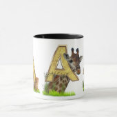 Mug Anniversaire - Monogramme majuscule -lettre A (Centre)