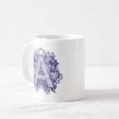 Mug Anniversaire - Monogramme majuscule -lettre A (Devant gauche)