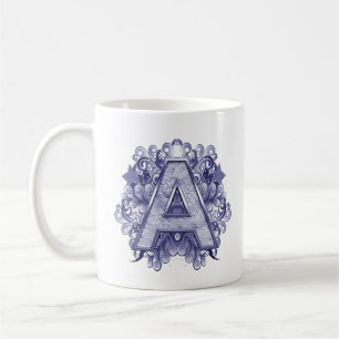 Mug Anniversaire - Monogramme majuscule -lettre A