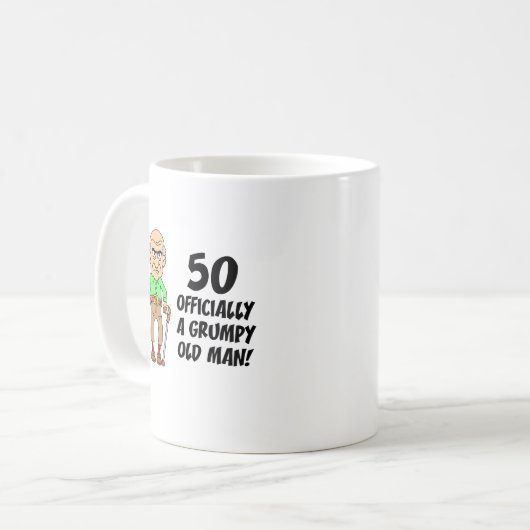 Mug Anniversaire Officiellement Grumpy Old Man (Devant gauche)