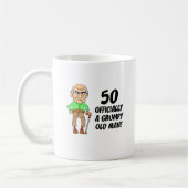 Mug Anniversaire Officiellement Grumpy Old Man (Gauche)