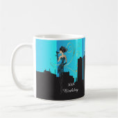Mug Anniversaire ou Bachelorette Diva Girl - Baby Blue (Gauche)