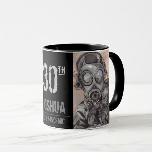 Mug Anniversaire pandémique personnalisé Nom et âge (Devant droit)