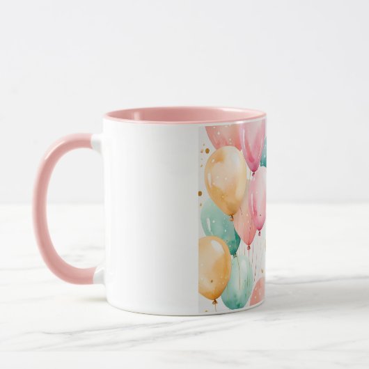 Mug Anniversaire Pastel Balloon Bliss (Gauche)