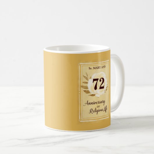 Mug Anniversaire personnalisable de la religieuse Nun (Devant droit)