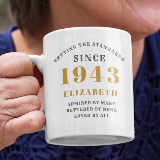 Mug Anniversaire Personnalisé 1943 Ajouter Votre Nom É