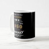 Mug Anniversaire personnalisé 1960 Ajouter Votre Nom L (Devant gauche)