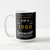 Mug Anniversaire personnalisé 1960 Ajouter Votre Nom L (Gauche)