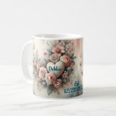 Mug Anniversaire Personnalisé Floral Wreath (Devant gauche)