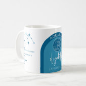 Mug Anniversaire Personnalisé - Zodiac Aquarius - Nom  (Devant gauche)