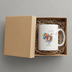 Mug anniversaire poupée fantaisiste personnalisée