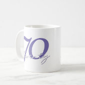 Mug Anniversaire | Purple Grunge EDITABLE (Devant gauche)