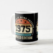 Mug Anniversaire Rétro 50 ans 1975 (Devant gauche)