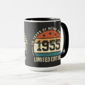 Mug Anniversaire Rétro 70 ans 1955 (Devant droit)