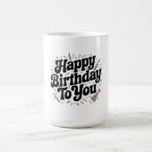 Mug Anniversaire Rétro Confettis (Centre)