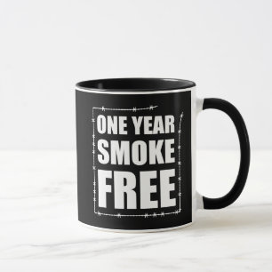 Mug Anniversaire sans fumée d'un an