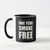 Mug Anniversaire sans fumée d'un an (Gauche)