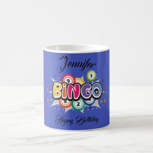 Mug anniversaire sur le thème de BINGO (Centre)