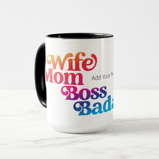 Mug Anniversaire tendance Noël Fête Personnalisé (Devant gauche)